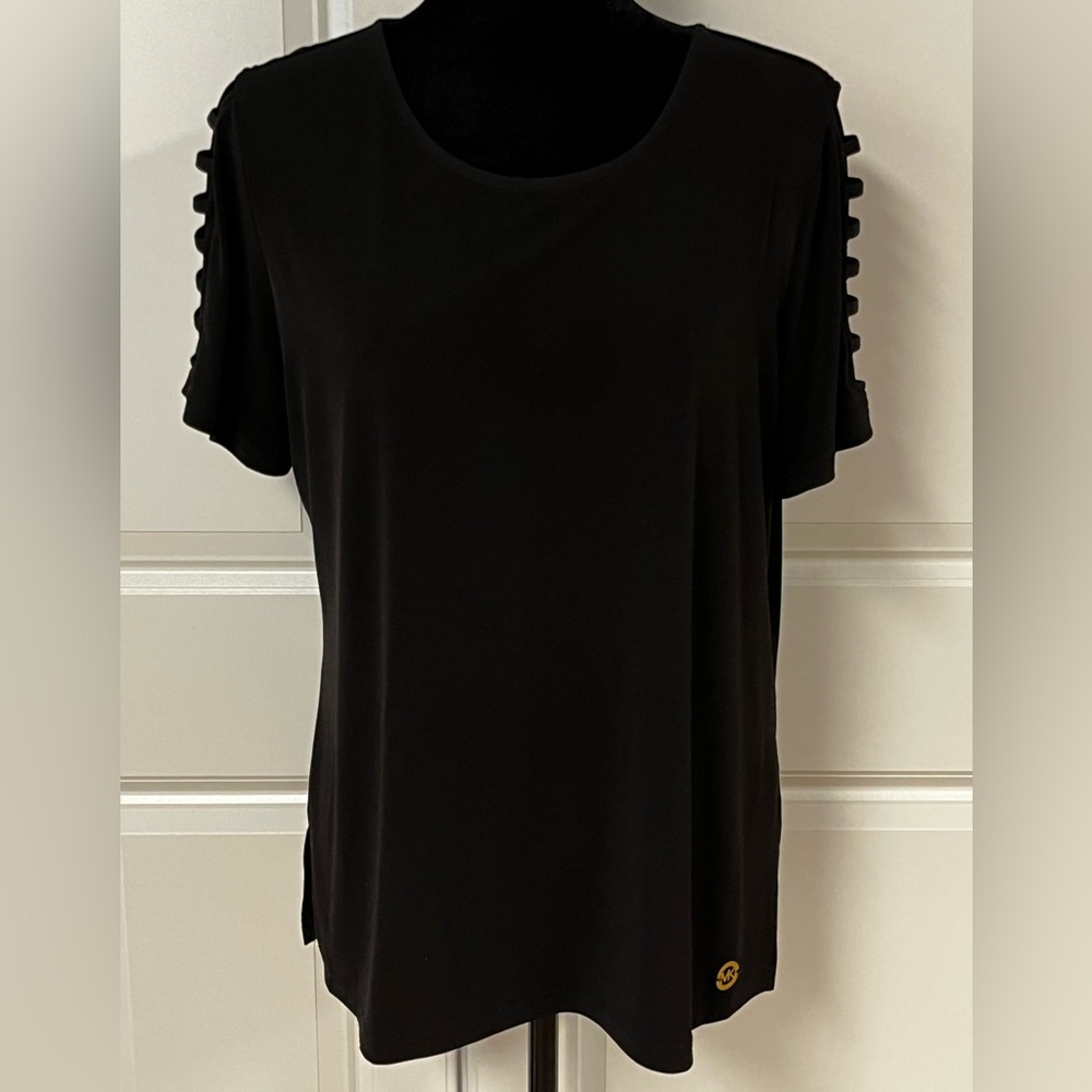 Michael Kors Cut Out Sleeve Top